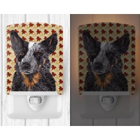 Carolines Treasures Sc9236Cnl Australian Cattle Dog Fall Leaves Portrait Ceramic Night Light Compact Ulcertified Ideal For B