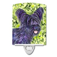 Carolines Treasures Ss8718Cnl Skye Terrier Ceramic Night Light Compact Ulcertified Ideal For Bedroom Bathroom Nursery Hal