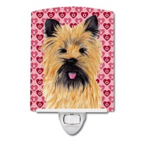 Carolines Treasures Sc9264Cnl Cairn Terrier Hearts Love And Valentines Day Portrait Ceramic Night Light Compact Ulcertified