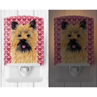 Carolines Treasures Sc9264Cnl Cairn Terrier Hearts Love And Valentines Day Portrait Ceramic Night Light Compact Ulcertified