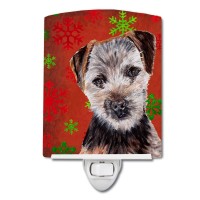 Carolines Treasures Sc9759Cnl Norfolk Terrier Puppy Red Snowflakes Holiday Ceramic Night Light Compact Ulcertified Ideal For