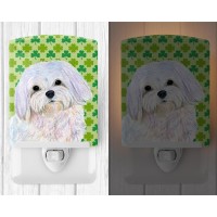 Carolines Treasures Ss4413Cnl Maltese St Patricks Day Shamrock Portrait Ceramic Night Light Compact Ulcertified Ideal For