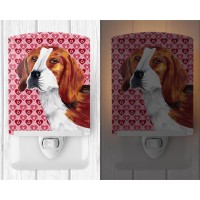 Carolines Treasures Sc9270Cnl Beagle Hearts Love And Valentines Day Portrait Ceramic Night Light Compact Ulcertified Ideal