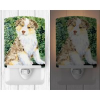 Carolines Treasures Ss8847Cnl Australian Shepherd Ceramic Night Light Compact Ulcertified Ideal For Bedroom Bathroom Nurse