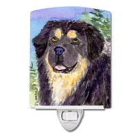 Carolines Treasures Ss8930Cnl Tibetan Mastiff Ceramic Night Light Compact Ulcertified Ideal For Bedroom Bathroom Nursery