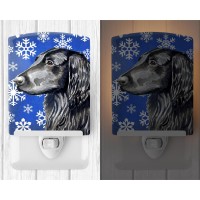 Carolines Treasures Lh9276Cnl Flat Coated Retriever Winter Snowflakes Holiday Ceramic Night Light Compact Ulcertified Ideal