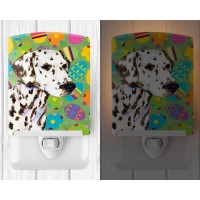 Carolines Treasures Ss4814Cnl Dalmatian Easter Eggtravaganza Ceramic Night Light Compact Ulcertified Ideal For Bedroom Bath