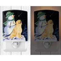 Carolines Treasures Ss8577Cnl Golden Retriever Ceramic Night Light Compact Ulcertified Ideal For Bedroom Bathroom Nursery