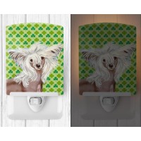 Carolines Treasures Lh9212Cnl Chinese Crested St Patricks Day Shamrock Portrait Ceramic Night Light Compact Ulcertified Id