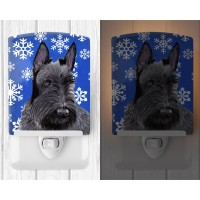 Carolines Treasures Sc9386Cnl Scottish Terrier Winter Snowflakes Holiday Ceramic Night Light Compact Ulcertified Ideal For B