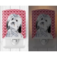 Carolines Treasures Sc9713Cnl Havanese Hearts And Love Ceramic Night Light Compact Ulcertified Ideal For Bedroom Bathroom