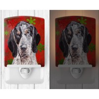 Carolines Treasures Sc9745Cnl Blue Tick Coonhound Red Snowflakes Holiday Ceramic Night Light Compact Ulcertified Ideal For B