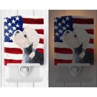 Carolines Treasures Ss4030Cnl Usa American Flag With Dandie Dinmont Terrier Ceramic Night Light Compact Ulcertified Ideal Fo