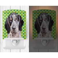 Carolines Treasures Sc9721Cnl Blue Tick Coonhound Lucky Shamrock St Patricks Day Ceramic Night Light Compact Ulcertified I