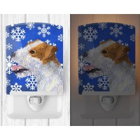 Carolines Treasures Ss4642Cnl Jack Russell Terrier Winter Snowflakes Holiday Ceramic Night Light Compact Ulcertified Ideal F