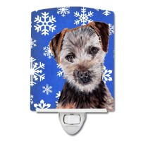 Carolines Treasures Sc9783Cnl Norfolk Terrier Puppy Winter Snowflakes Ceramic Night Light Compact Ulcertified Ideal For Bedr