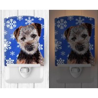 Carolines Treasures Sc9783Cnl Norfolk Terrier Puppy Winter Snowflakes Ceramic Night Light Compact Ulcertified Ideal For Bedr