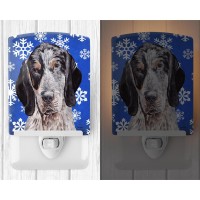 Carolines Treasures Sc9769Cnl Blue Tick Coonhound Winter Snowflakes Ceramic Night Light Compact Ulcertified Ideal For Bedroo