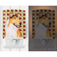 Carolines Treasures Ss4386Cnl Collie Smooth Fall Leaves Portrait Ceramic Night Light Compact Ulcertified Ideal For Bedroom