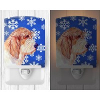 Carolines Treasures Lh9307Cnl Petit Basset Griffon Vendeen Winter Snowflakes Holiday Ceramic Night Light Compact Ulcertified