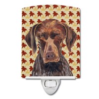 Carolines Treasures Sc9235Cnl German Shorthaired Pointer Fall Leaves Portrait Ceramic Night Light Compact Ulcertified Ideal