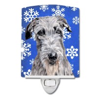 Carolines Treasures Sc9778Cnl Scottish Deerhound Winter Snowflakes Ceramic Night Light Compact Ulcertified Ideal For Bedroom