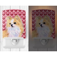 Carolines Treasures Ss4473Cnl Chihuahua Hearts Love And Valentines Day Portrait Ceramic Night Light Compact Ulcertified Ide