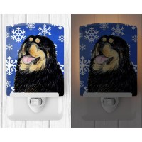 Carolines Treasures Ss4650Cnl Tibetan Mastiff Winter Snowflakes Holiday Ceramic Night Light Compact Ulcertified Ideal For Be