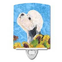 Carolines Treasures Ss4136Cnl Dandie Dinmont Terrier In Summer Flowers Ceramic Night Light Compact Ulcertified Ideal For Bed