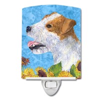 Carolines Treasures Ss4137Cnl Jack Russell Terrier In Summer Flowers Ceramic Night Light Compact Ulcertified Ideal For Bedro