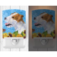 Carolines Treasures Ss4137Cnl Jack Russell Terrier In Summer Flowers Ceramic Night Light Compact Ulcertified Ideal For Bedro