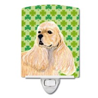 Carolines Treasures Ss4453Cnl Cocker Spaniel St Patricks Day Shamrock Portrait Ceramic Night Light Compact Ulcertified Ide