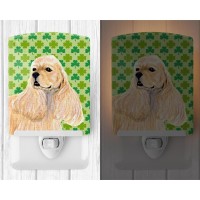 Carolines Treasures Ss4453Cnl Cocker Spaniel St Patricks Day Shamrock Portrait Ceramic Night Light Compact Ulcertified Ide