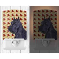 Carolines Treasures Ss4333Cnl Schnauzer Giant Fall Leaves Portrait Ceramic Night Light Compact Ulcertified Ideal For Bedroom