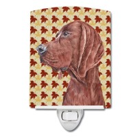 Carolines Treasures Sc9683Cnl Redbone Coonhound Fall Leaves Ceramic Night Light Compact Ulcertified Ideal For Bedroom Bathr