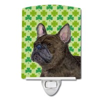 Carolines Treasures Ss4450Cnl French Bulldog St Patricks Day Shamrock Portrait Ceramic Night Light Compact Ulcertified Ide