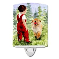 Carolines Treasures Ss8545Cnl Little Boy With His Golden Retriever Ceramic Night Light Compact Ulcertified Ideal For Bedroom