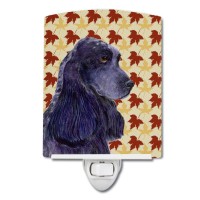 Carolines Treasures Ss4385Cnl Cocker Spaniel Fall Leaves Portrait Ceramic Night Light Compact Ulcertified Ideal For Bedroom