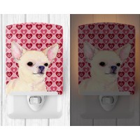 Carolines Treasures Ss4472Cnl Chihuahua Hearts Love And Valentines Day Portrait Ceramic Night Light Compact Ulcertified Ide