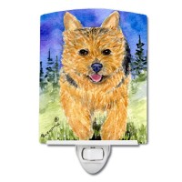 Carolines Treasures Ss8993Cnl Norwich Terrier Ceramic Night Light Compact Ulcertified Ideal For Bedroom Bathroom Nursery