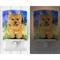 Carolines Treasures Ss8993Cnl Norwich Terrier Ceramic Night Light Compact Ulcertified Ideal For Bedroom Bathroom Nursery