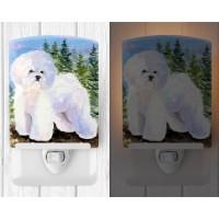 Carolines Treasures Ss8916Cnl Bichon Frise Ceramic Night Light Compact Ulcertified Ideal For Bedroom Bathroom Nursery Hal