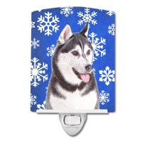 Carolines Treasures Kj1175Cnl Winter Snowflakes Holiday Alaskan Malamute Ceramic Night Light Compact Ulcertified Ideal For B