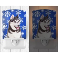 Carolines Treasures Kj1175Cnl Winter Snowflakes Holiday Alaskan Malamute Ceramic Night Light Compact Ulcertified Ideal For B