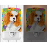 Carolines Treasures Ss4872Cnl Cavalier Spaniel Easter Eggtravaganza Ceramic Night Light Compact Ulcertified Ideal For Bedroo