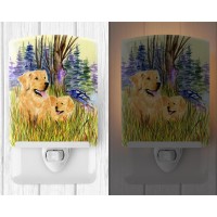 Carolines Treasures Ss8014Cnl Golden Retriever Ceramic Night Light Compact Ulcertified Ideal For Bedroom Bathroom Nursery