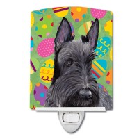 Carolines Treasures Sc9466Cnl Scottish Terrier Easter Eggtravaganza Ceramic Night Light Compact Ulcertified Ideal For Bedroo