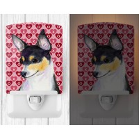 Carolines Treasures Ss4518Cnl Chihuahua Hearts Love And Valentines Day Portrait Ceramic Night Light Compact Ulcertified Ide