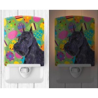 Carolines Treasures Ss4868Cnl Schnauzer Easter Eggtravaganza Ceramic Night Light Compact Ulcertified Ideal For Bedroom Bath