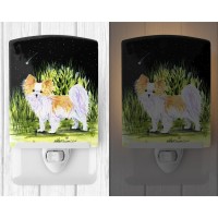 Carolines Treasures Ss8516Cnl Starry Night Chihuahua Ceramic Night Light Compact Ulcertified Ideal For Bedroom Bathroom Nu